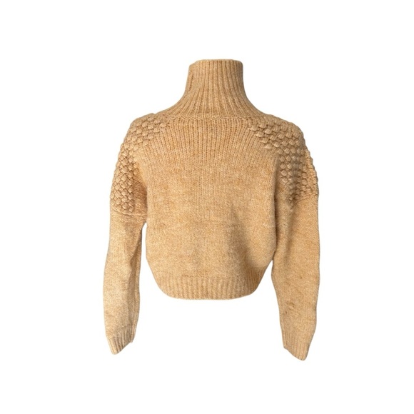 Free People - Bradley Pullover Textured Knit Sweater Tan Sz XS - Picture 5 of 8